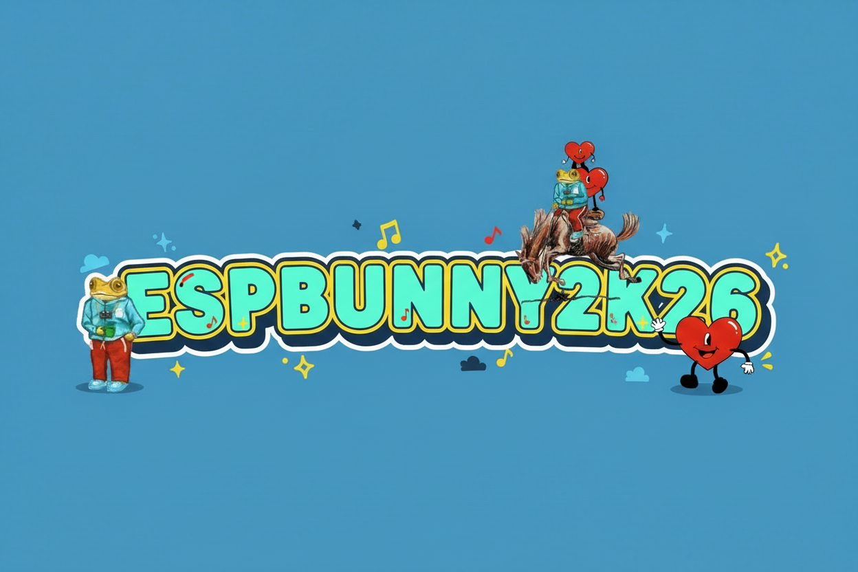 Banner ESPBUNNY2K26 con nueva tipografía
