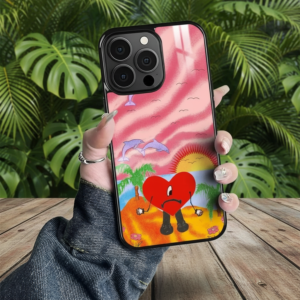 Funda Nu Verano Sin Ti con mano - fondo tropical