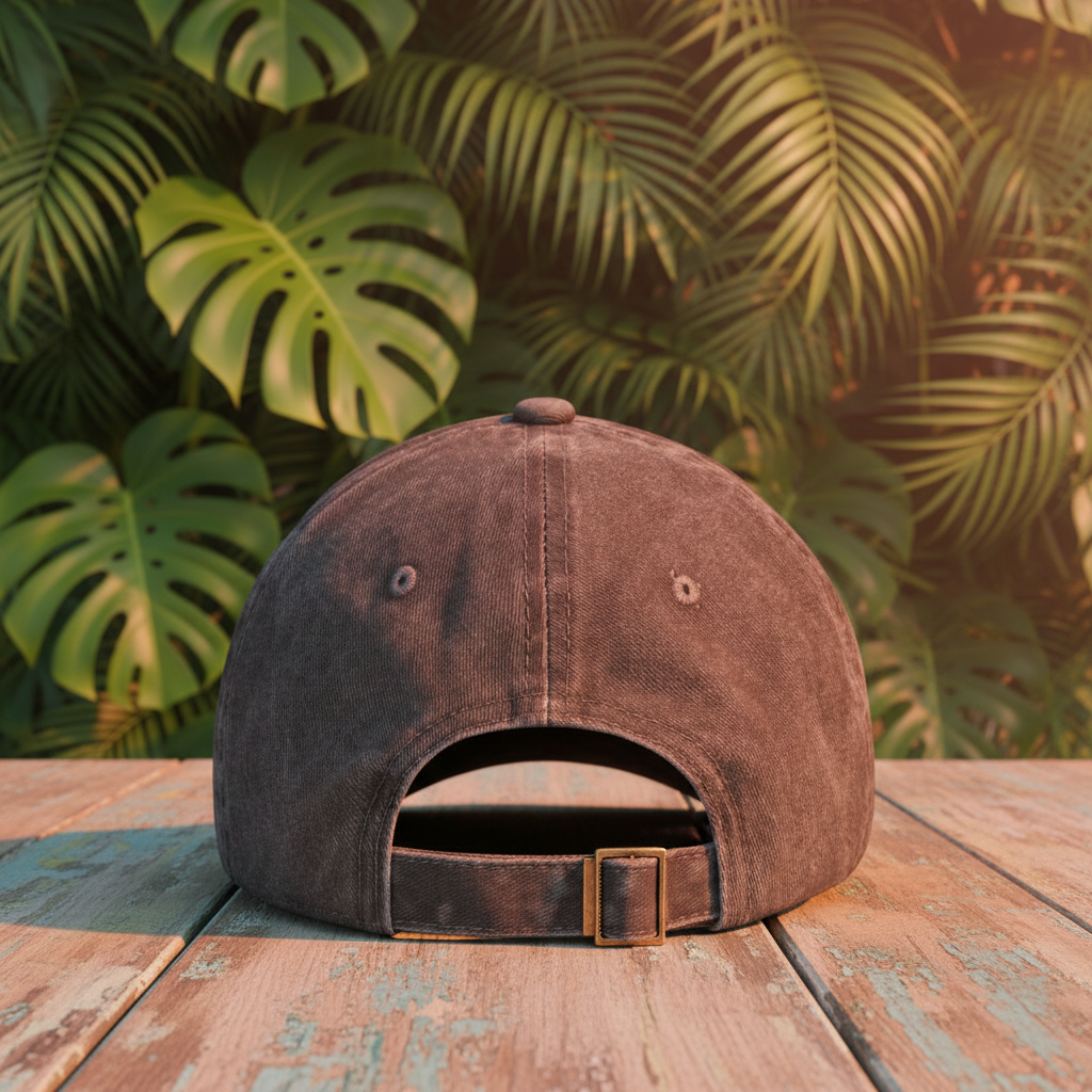Gorra 4 - fondo tropical con madera