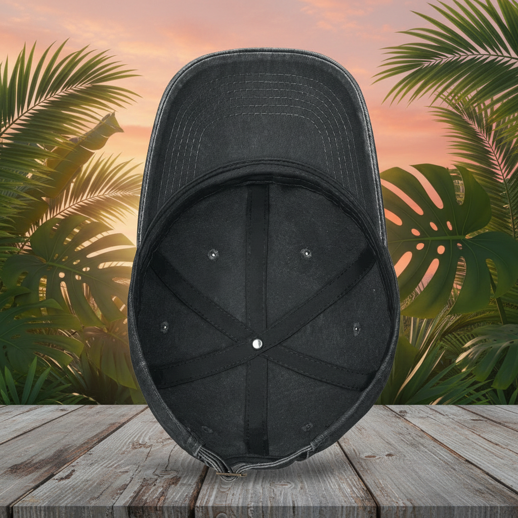 Gorra 5 - fondo tropical con madera