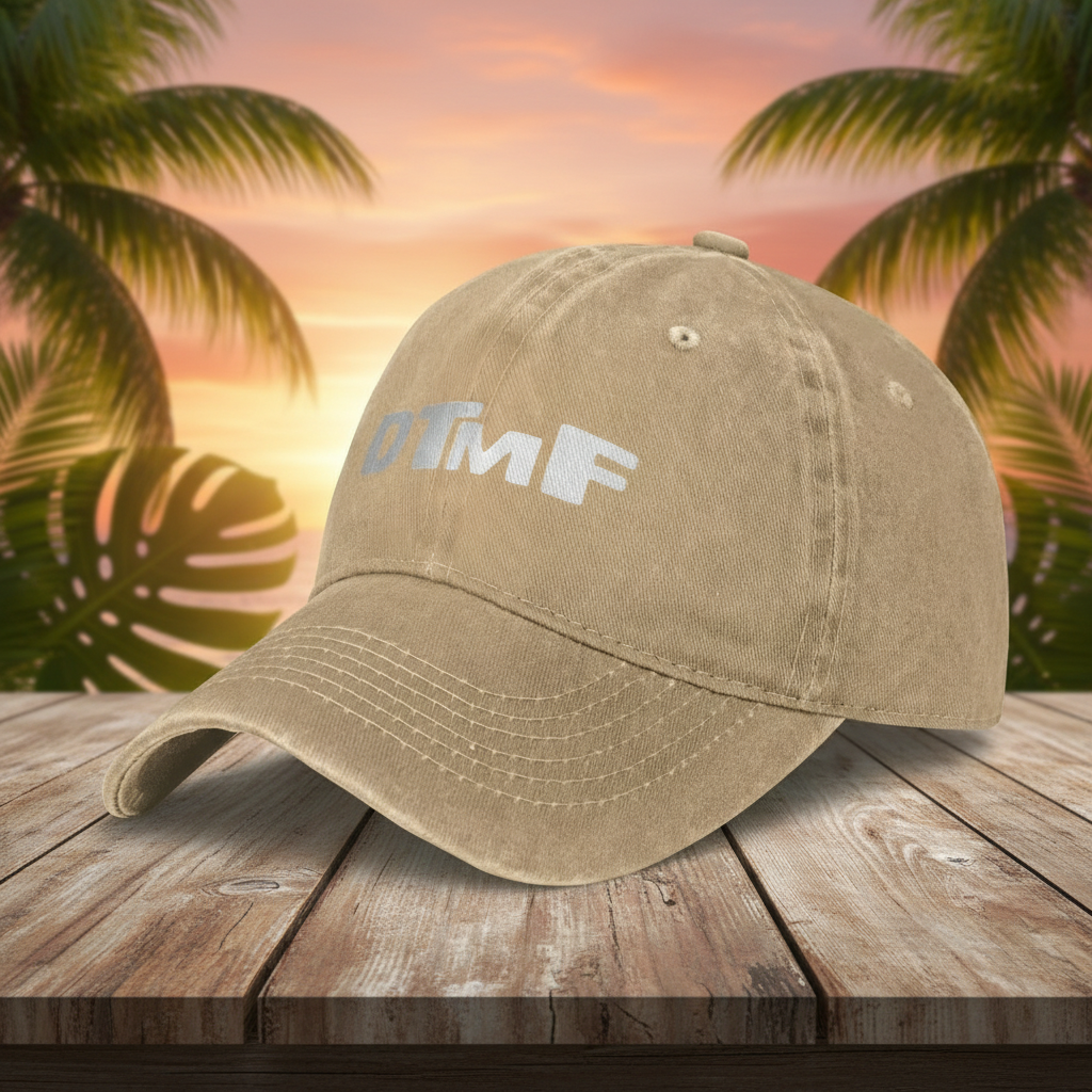 Gorra beige - fondo tropical