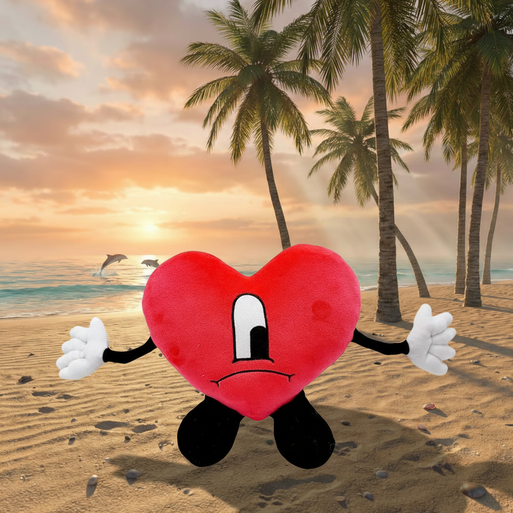 Peluche Corazón UVST - Playa Tropical Protagonista