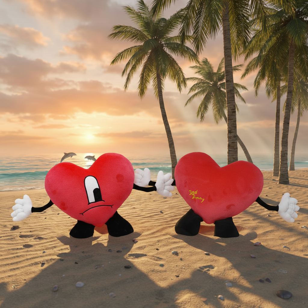 Peluches Corazón UVST - Playa Tropical